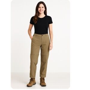 L.L. BEAN Traveler Women’s Khaki Conversion/Zip-Off Pants Size 12P